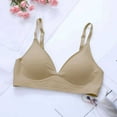 thumbnail image 3 of Amidoa Seamless Bras for Women Yellow Push-up Smoothing Solid Bra Bralettes for Women L, 3 of 3