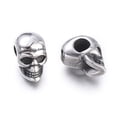 thumbnail image 2 of 1 pc 304 Stainless Steel European Beads Large Hole Beads Head Silver 16x9.5x13mm Hole: 5mm, 2 of 3