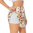 thumbnail image 3 of Lsque Gnomes Autumn Harvest Printed Women's Running Shorts with Liner Pockets,Elastic Quick Dry Workout Athletic Gym Yoga Shorts,Womens High Waist Shorts-Medium, 3 of 9