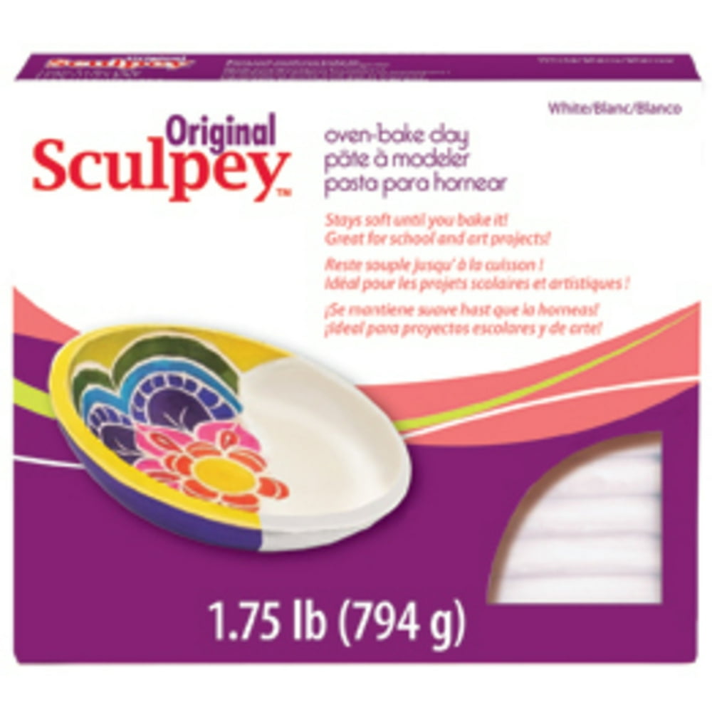 Original Sculpey OvenBake Clay, 1.75 lb., White