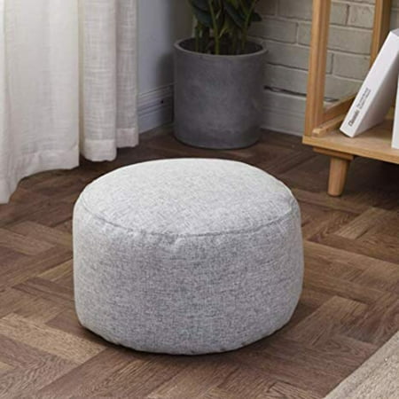 Pouf Ottoman Footstool Cover No Filling Solid Color Bean Bag