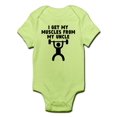 thumbnail image 1 of CafePress - Muscles From My Uncle Body Suit - Baby Light Bodysuit, 1 of 1