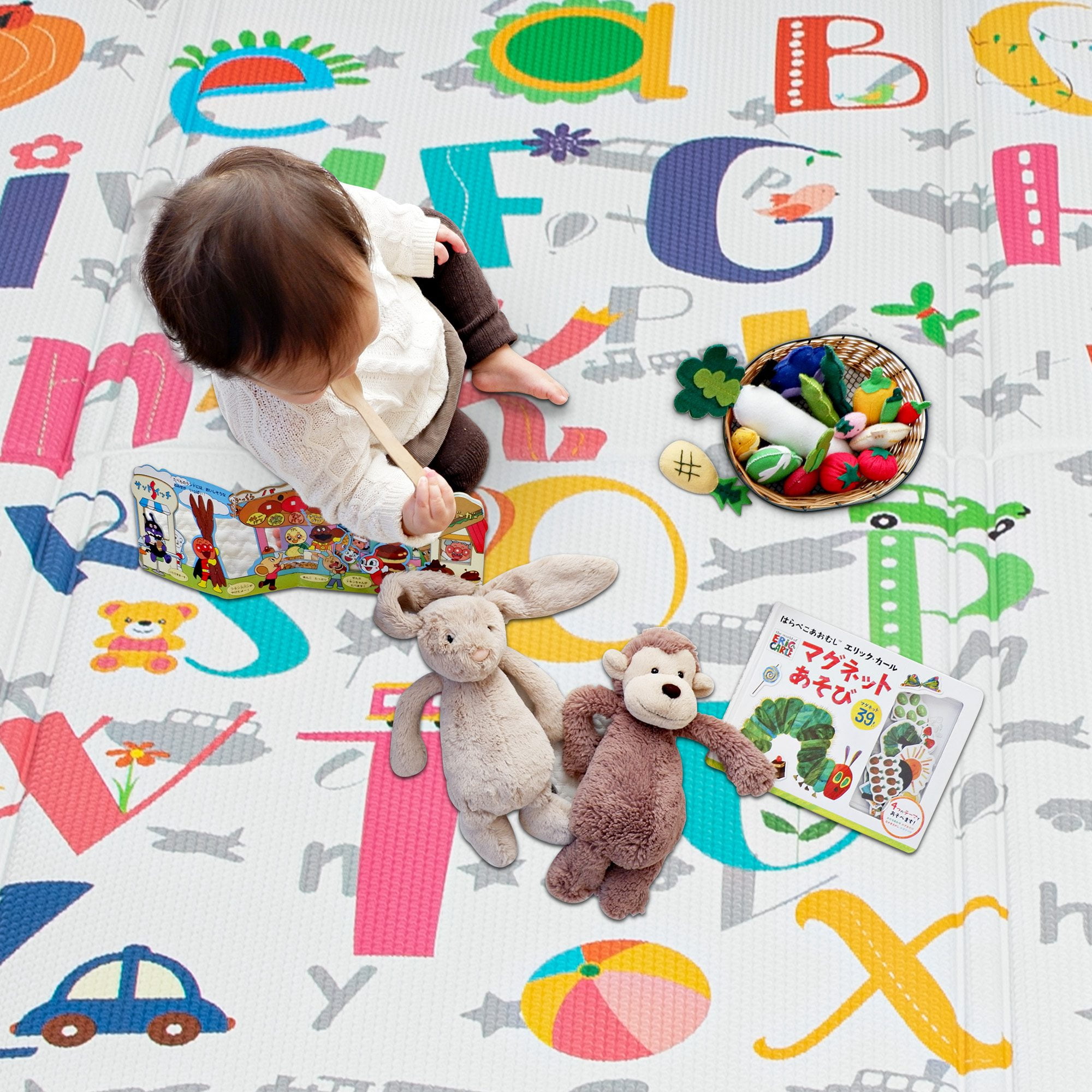 Ray Star Baby Play Mat 55''x90.5''x0.39'' Toddler Climbing Mats Indoor Activity Mat Foldable Climbing Mat Kids&nbsp;Play&nbsp;Mat