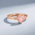 thumbnail image 4 of Rosec Jewels Lab Grown Pink Diamond Promise Ring IGI Certified - Bezel Set Diamond Ring - 1 Ct - E-VS1 Grade - Gift for Special Occasions, 14K Rose Gold, US 5.00, 4 of 8