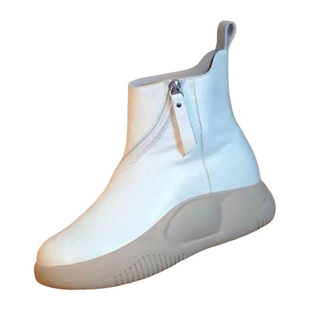 Botas cortas de otoño a la moda, botas para mujer, accesorios de disfraces con botines con cremallera, botines impermeables para niñas, mujeres, , 9 9 Yinane Botas cortas