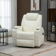 thumbnail image 2 of HOMCOM Fauteuil Inclinable de Massage en Cuir PU avec Siège Pivotant à 360 Degrés, 2 of 10