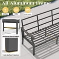 thumbnail image 3 of Mvpipi 7 Piece Aluminum Patio Conversation Set, Outdoor Metal Furniture Set w/Rocking Swivel Chairs, 3-Seat Sofa, Ottomans and Coffee Side Table, 5" Thickened Cushions for Backyard, Poolside, Gray, 3 of 9