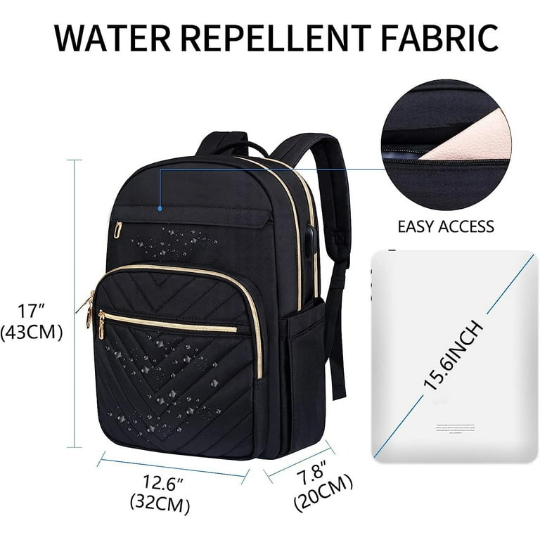 Womens black laptop backpack cheap