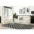 thumbnail image 2 of Jenson Leather Recliner Chair in Cream with Power Head Rest, 2 of 17