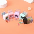 thumbnail image 4 of HOTYA Magnetic Paper Clip Dispenser Box with 18pcs Metal Paper Clips Paperclips Holder, 4 of 19