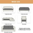 thumbnail image 6 of ODOMY 4Colors 1/2/3 Seaters Sofa Cushion Cover Waterproof Couch Seat Cover Solid Color Cushion Slipcover (No Include Cushion), 6 of 11