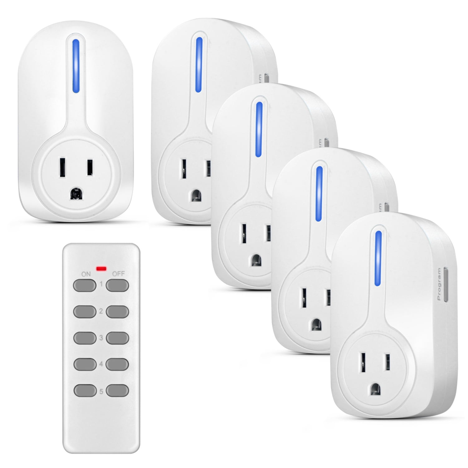 Flexzion Wireless Remote Control Plug Outlet With Remote On Off Switch