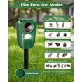 thumbnail image 3 of PATIOEASY Ultrasonic Animal Repeller 4-Pack, Solar Powered Motion Sensor, IP65 Waterproof with 5 Modes for Yard, Garden, Repel Deer Raccoons Rabbits Cats, 3 of 9
