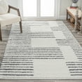 thumbnail image 5 of JONATHAN Y MOROCCAN HYPE 3 x 5 Area Rug, Petra Abstract Stripe Geometric Shag - White/Gray, MOH407A-3, 5 of 10