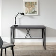 thumbnail image 4 of Leick Home X Design Wood and Metal Fully Assembled Computer Desk, Gray Herringbone/Matte Black, 4 of 21