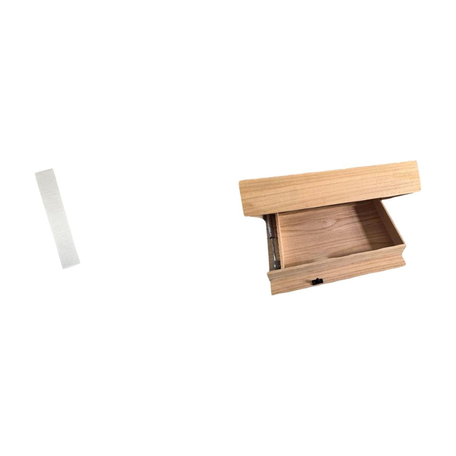 Floor Lamp Shade Floating Shelf Drawer Compartment Wood Paper Minimalist Design for Living Room Study Bedroom