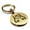 Gold, variant on Stainless Steel Earth Element Round Medallion Keychain Circle Ring