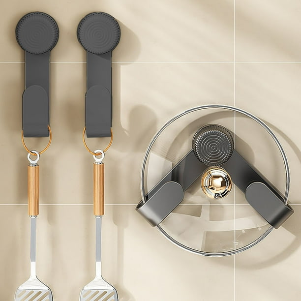 Utensilios de cocina, aparatos de cocina, electrodomésticos, soportes ajustables para tapas de ollas, soportes para tablas de cortar, ganchos adhesivos de pared para estantes de cocina.