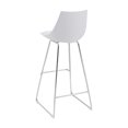thumbnail image 5 of Wallace & Bay 30 Inch Neo White Plastic Bar Stool & Cushioned Seat (2 Pack), 5 of 5