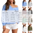 thumbnail image 3 of Mutghys Off the Shoulder Sweatshirt for Women V Neck Solid Color Long Sleeve Pullover Sweater Home Daily Shopping Loose Comfy Fall Sweatshirts S-2XL, 3 of 8