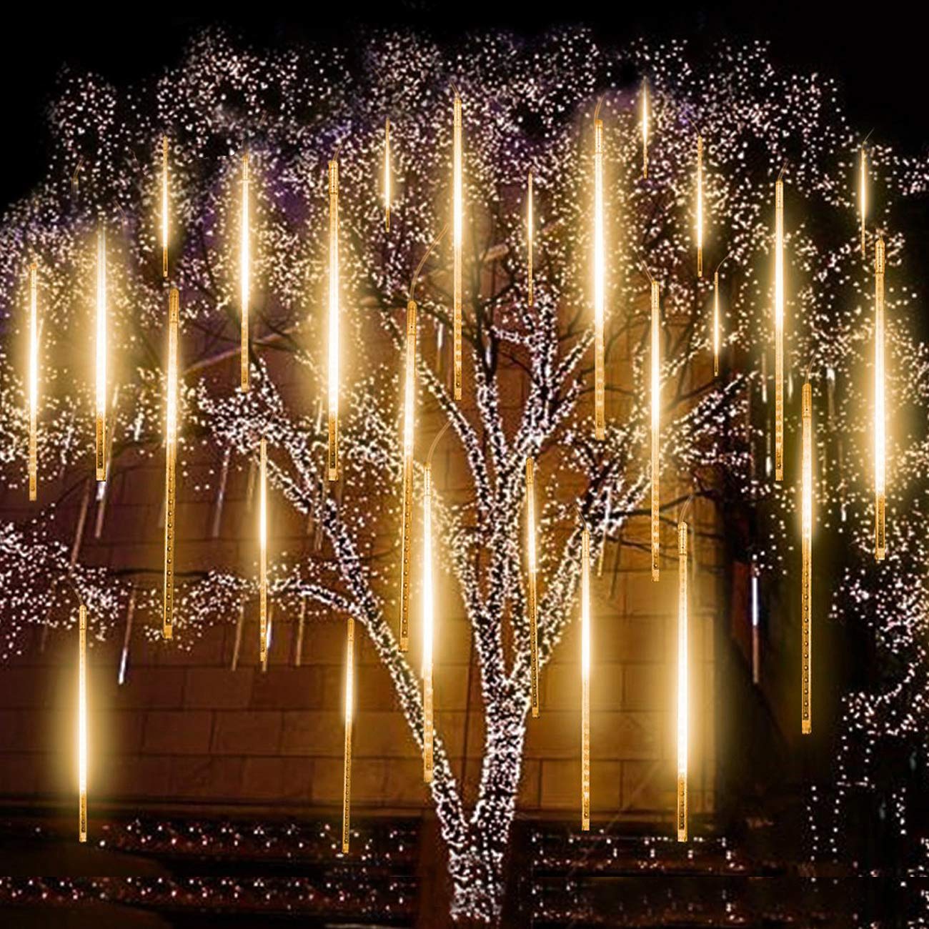 Rirool Warm White Meteor Shower LED String Lights photo 6