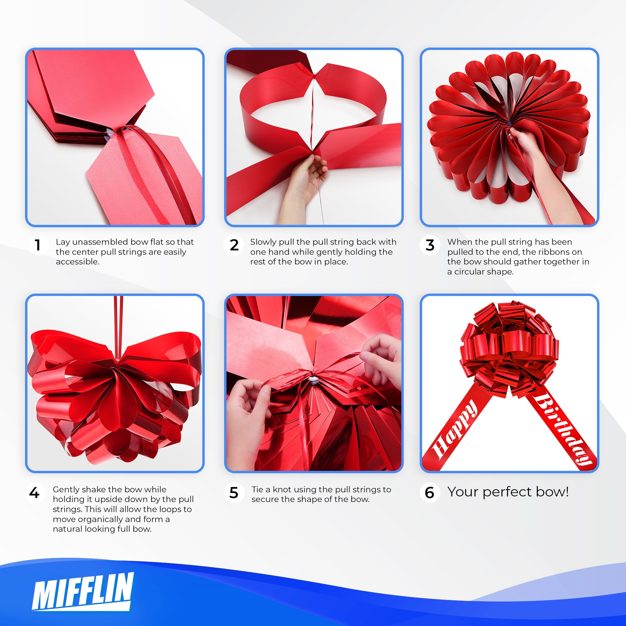 Mifflin Giant 23 inch Red, Car Gift Bow (US Company)