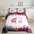 thumbnail image 2 of Erosebridal Letter Bedding Twin Comforter Set For Teens,Rose Flower Down Comforter,Butterfly Room Decorative,Reversible,Lightweight,2-Piece, 2 of 8