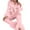 Pink, variant on Feather Pajama Set for Women Long Sleeve Top and Long Pants 2 Piece Loungewear Soft Sleepwear Satins Silk Feather Detachable Nightwear Long Blouse Trousers Pajamas Sets White