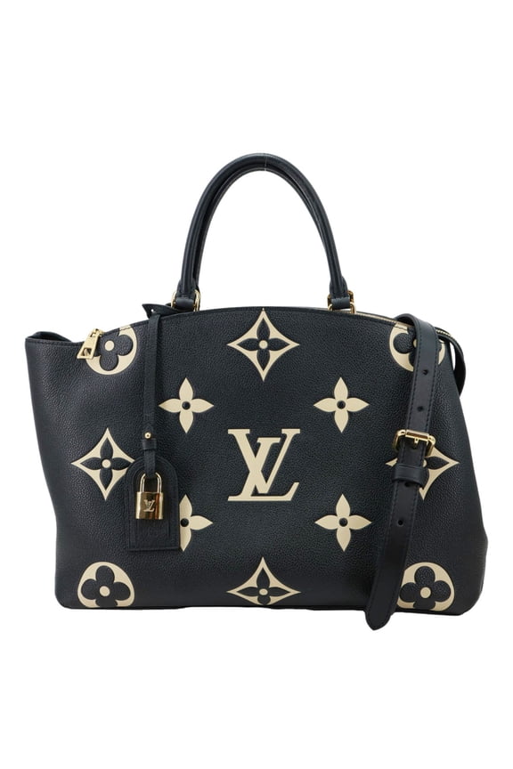 Pre-Owned Louis Vuitton Grand Palais Monogram Empreinte Leather Shoulder Bag Bicolor