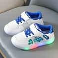 thumbnail image 4 of Linfrsh Children's Casual Light Up Shoes Boys Breathable Non-Slip Light Sneakers Unisex Luminous Sneaker for Girls Sport Running Shoes Blue,11, 4 of 7