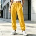 thumbnail image 5 of Womens High Waisted Baggy Sweatpants Fleece Lined Sweatpants Fall Winter Athletic Joggers Lounge Trousers Cinch Bottom Sweatpants, 5 of 5