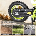 thumbnail image 6 of Xssm Kids 49cc Gas Dirt Bike, 2-Stroke Ride-on Mini Motorcycle with Pull Start, Oil Mixed Required, Speed 30 km/h (Green), 6 of 7