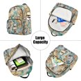 thumbnail image 5 of Sailing Ship Boat Map Mermaid Travel Laptop Backpack Casual Daypack Lightweight Bookbag Compartment for Business, 5 of 7