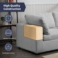 thumbnail image 7 of ZAFLY L Shaped Sofa Couch, Linen Sectional Sofa with Lounge Chaise for Living Room - Light Grey, 7 of 7