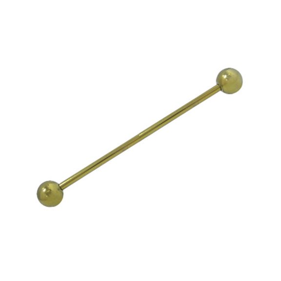 Solid Titanium Industrial Piercing 14G- 1.5"(38mm) Barbells - Sold Each