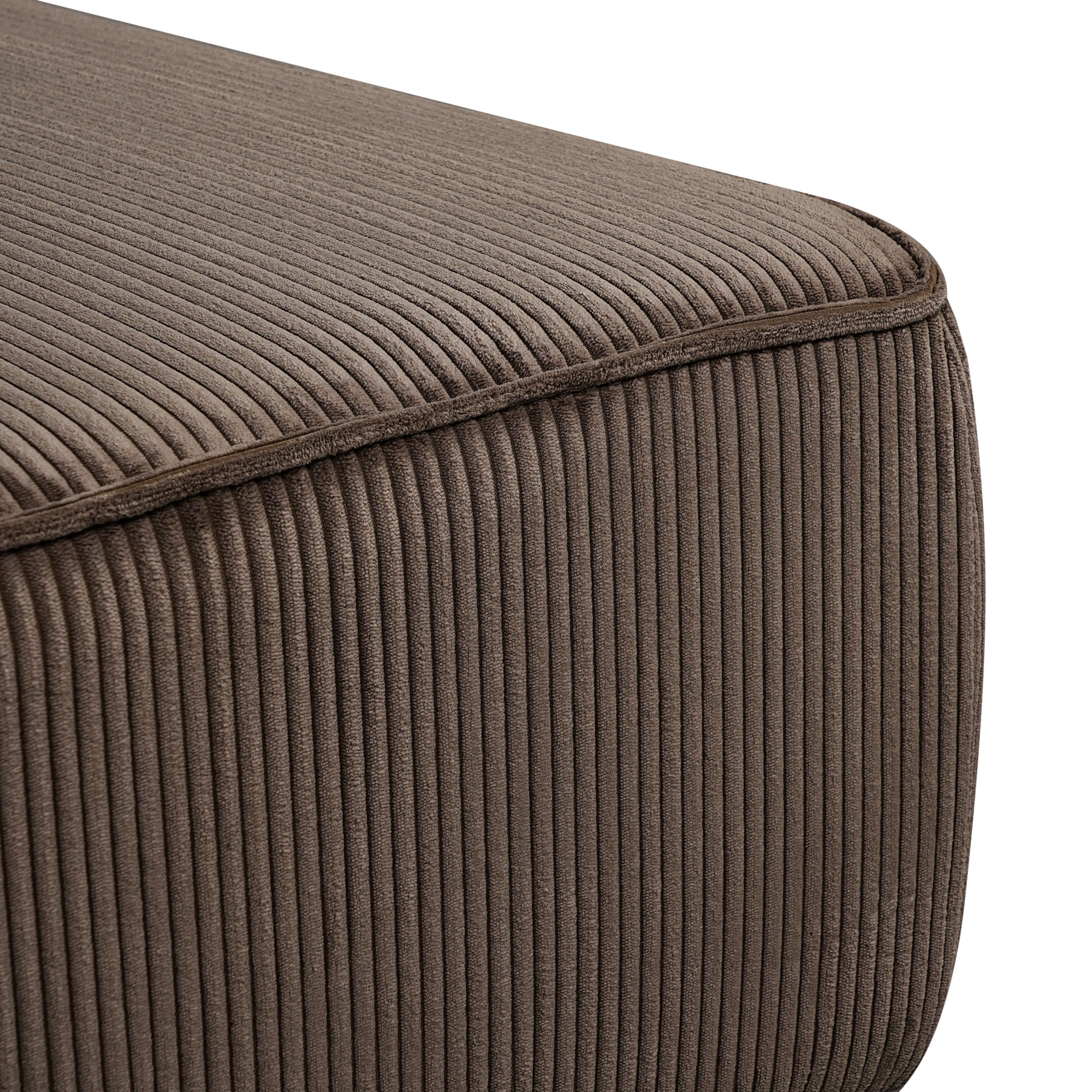 Christopher Knight Home 29.7" Corduroy Upholstered Sectional Ottoman, Wood Frame, Brown