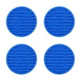 thumbnail image 1 of Paquete de 4 posavasos para bebidas Advancent mantel acanalado escurridor de silicona Mostrada Azul HA062744-03, 1 of 6