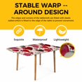thumbnail image 4 of Romantic Love Table Cloths for 4 Foot Rectangle Tables, Valentine's Day Stars Heart Cartoons Beige Patio Waterproof Elastic Fitted Tablecloths, Washable Rectangular Table Cover for Camping, 4 of 8