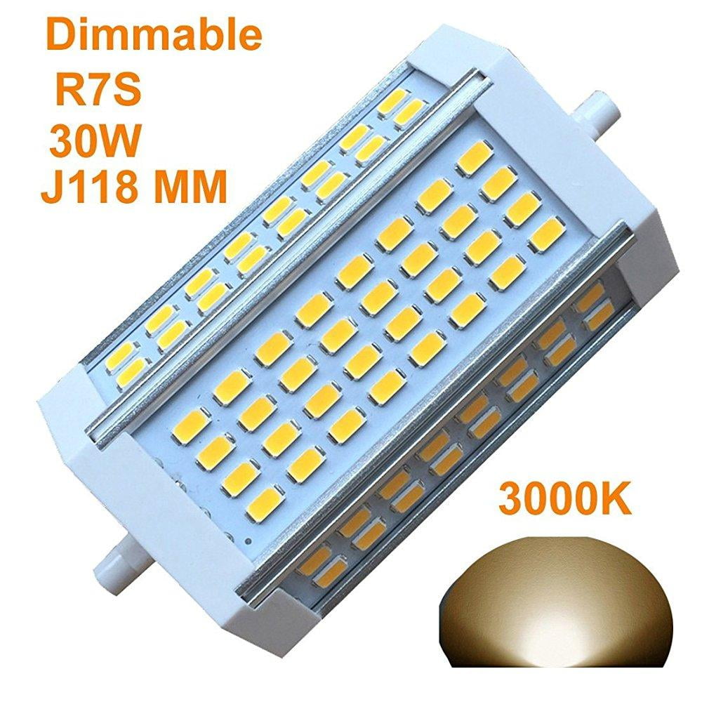 Ecloud ShopUS 2 pieces R7s J118 42 5050 SMD LEDs Dimmable Light Lamp Bulb 10W 118mm