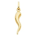 thumbnail image 2 of Ioka-14K Yellow Gold Cornicello Italian Horn Fortune Charm Pendant with 0.8mm Box Chain Necklace - 18", 2 of 5