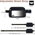 thumbnail image 6 of RSAquar Nylon Zipper  Belt Bag Fanny Packs for Women and Men with Adjustable Waist and Crossbody Strap for Walking, Hiking, Running Workouts, and Daily Travel, Cute Designer Fashion, Black, 6 of 6