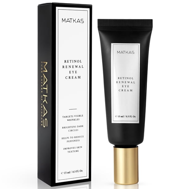 MATKAS Crema de ojos coreana con retinol para ojeras e hinchazón, arrugas, líneas finas, crema de noche debajo de los ojos, antienvejecimiento, niacinamida, raíz de cúrcuma, 6 tipos de ceramidas, ácid