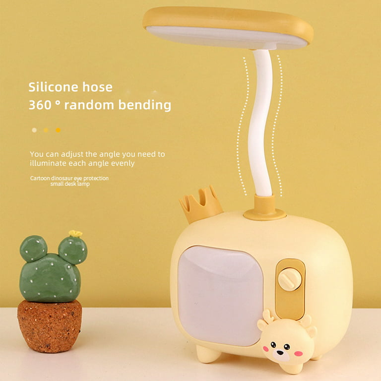 Kids Cute Desk Table Lamp, Rechargeable Portable Aesthetic Desk Lamp Desk  Light With Star Projection & Mobile Phone Holder, Kawaii Desk Accessories Fo