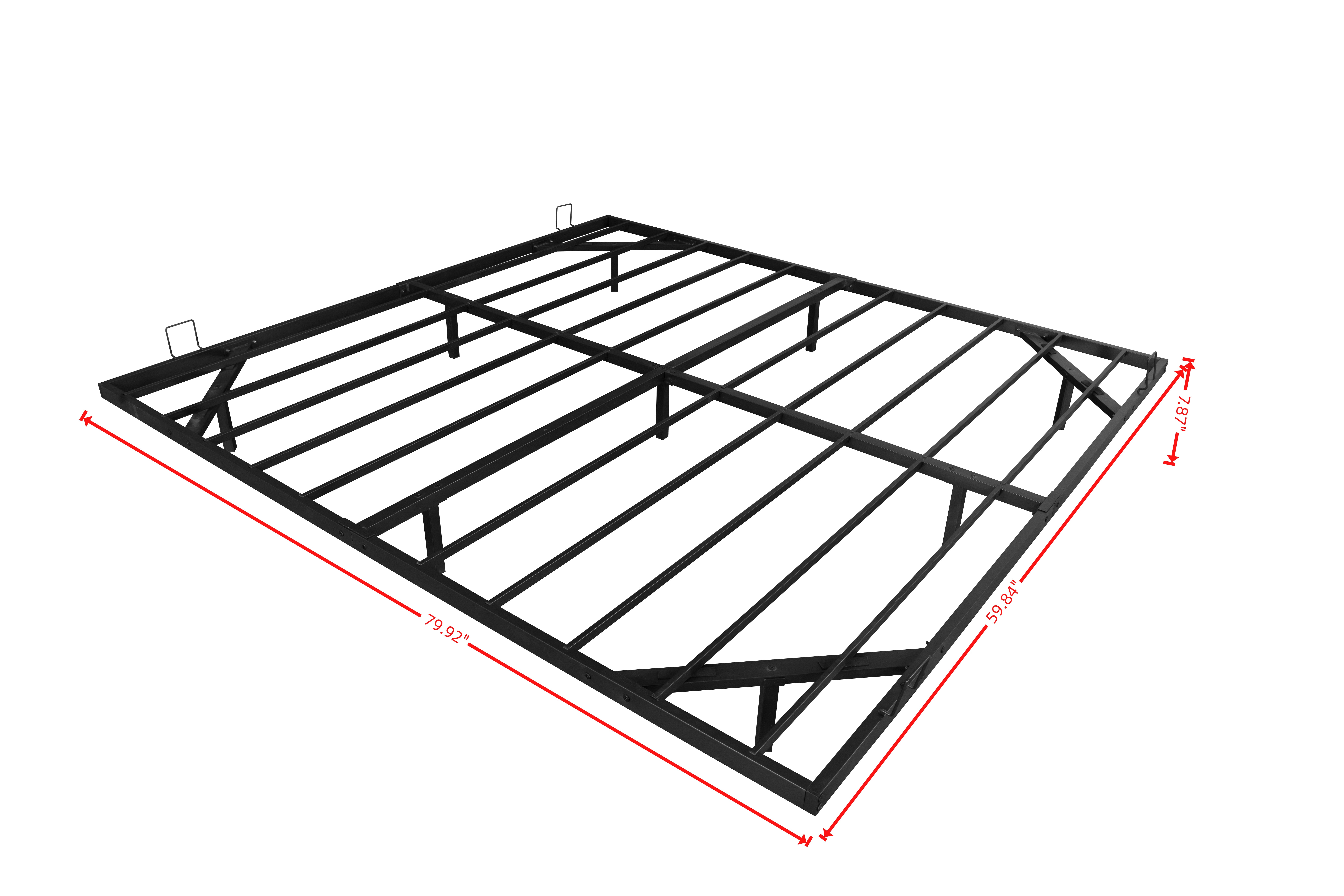 Leumius Queen Size Floating Bed Frames with LED Lights,Metal Platform Bed,Noise Free,No Box Spring Needed,Black