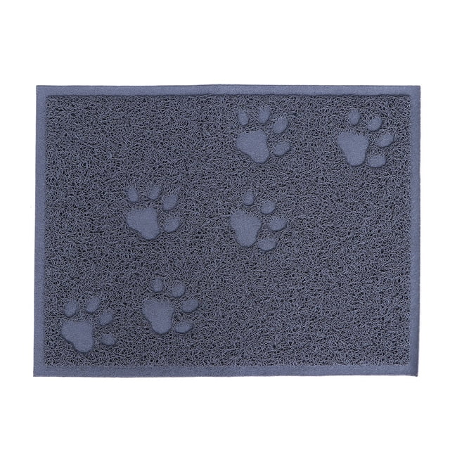 KAKOWELY Durable PVC Pet Mat for Indoor Use 30 x 40cm Grey Easy to Clean with Water Resistant Surface,11.81"X15.75"X0.59"