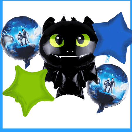 How to Train Your Dragon Birthday Balloon Bouquet - Toothless, Hiccup, & More!