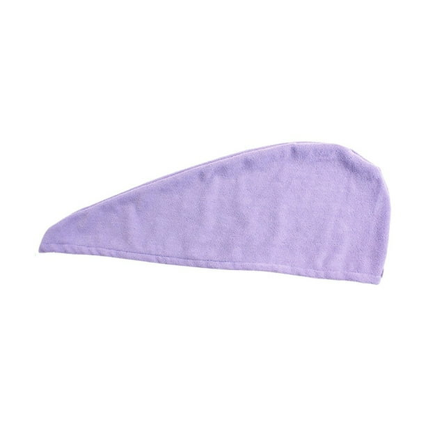Toallas de microfibra para secar el cabello, secado rápido, para cabello largo (morado)