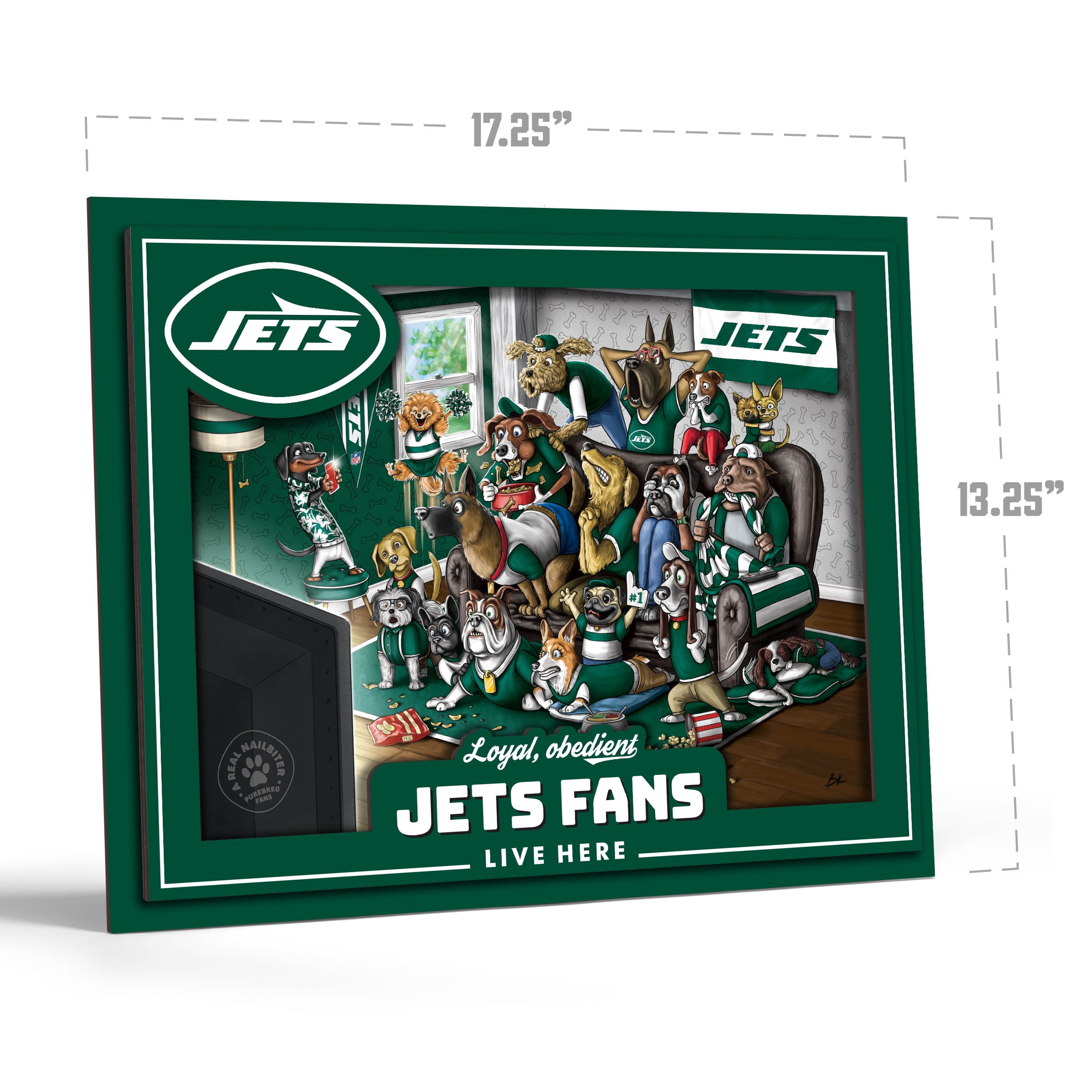 YouTheFan NFL New York Jets Purebred Fans Wall Art