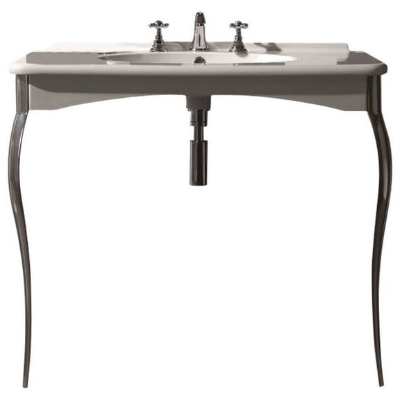 Ws Bath Collections Retro 1049.01 39-1/2" Ceramic Wall Mounted Bathroom Console - White