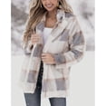 thumbnail image 4 of Chaqueta a cuadros Manga larga Cuello vuelto Casual Elegante ANGGREK Otros, 4 of 6